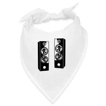 Lautsprecher, Musik Sound System - Bandana - Weiß - Vorne