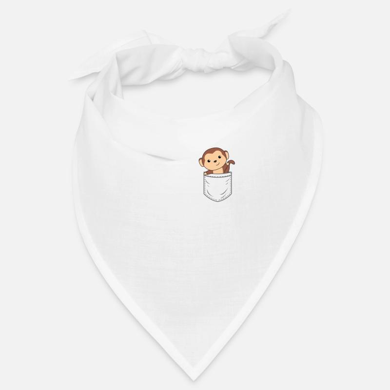 Singe dans la poche de singes mignons dans la poche thoracique Bandana
