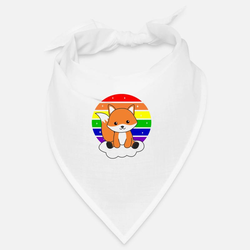 Rainbow fox cute foxes for children Bandana
