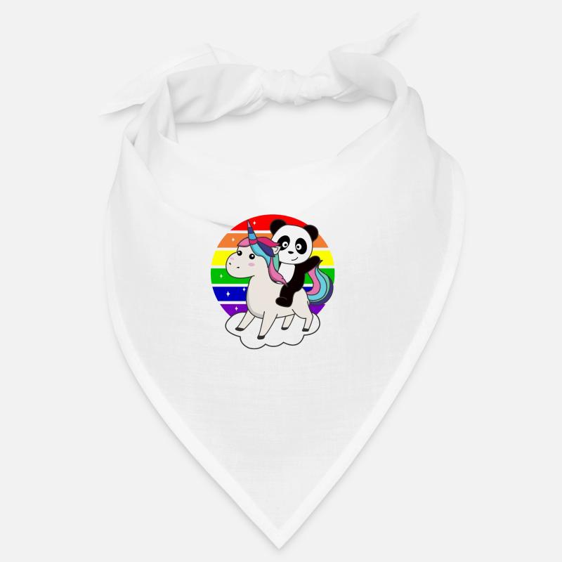 Panda Einhorn Regenbogen Tiere Pandas Einhörner Bandana