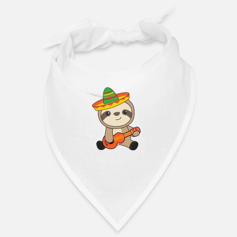 Faultier Ukulele Cinco De Mayo Süße Tiere Mexiko Bandana