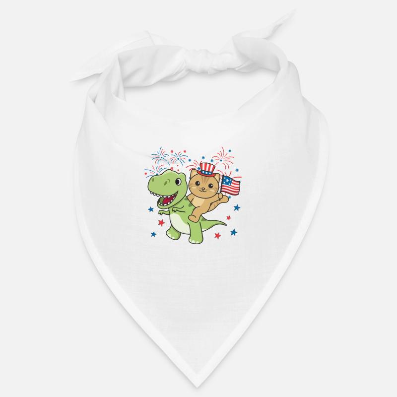 Chat avec T-Rex pour le feu d’artifice du quatrième juillet Bandana