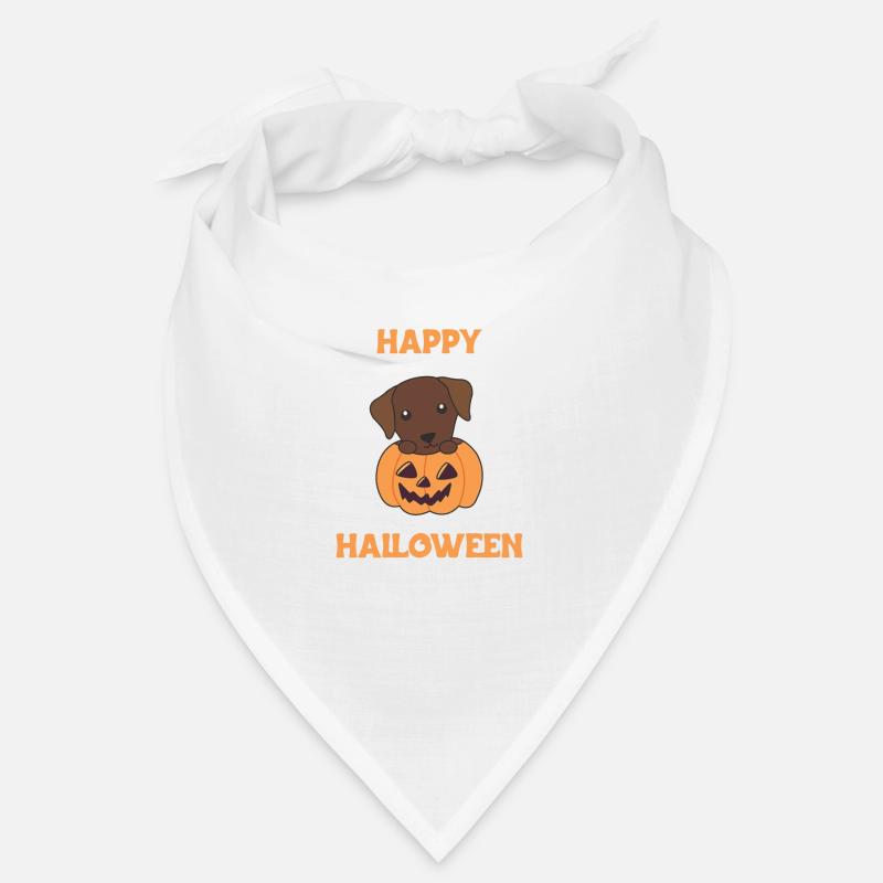Labrador en citrouille Chiens mignons Joyeux Halloween Bandana