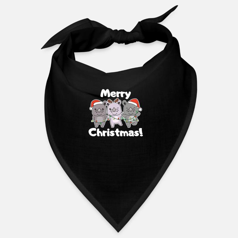 Rhino Joyeux Noël Animaux mignons Bandana