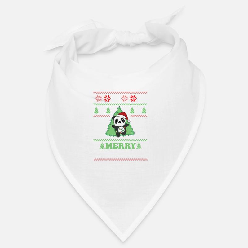 Joyeux Noël rétro moche Noël Panda Bandana