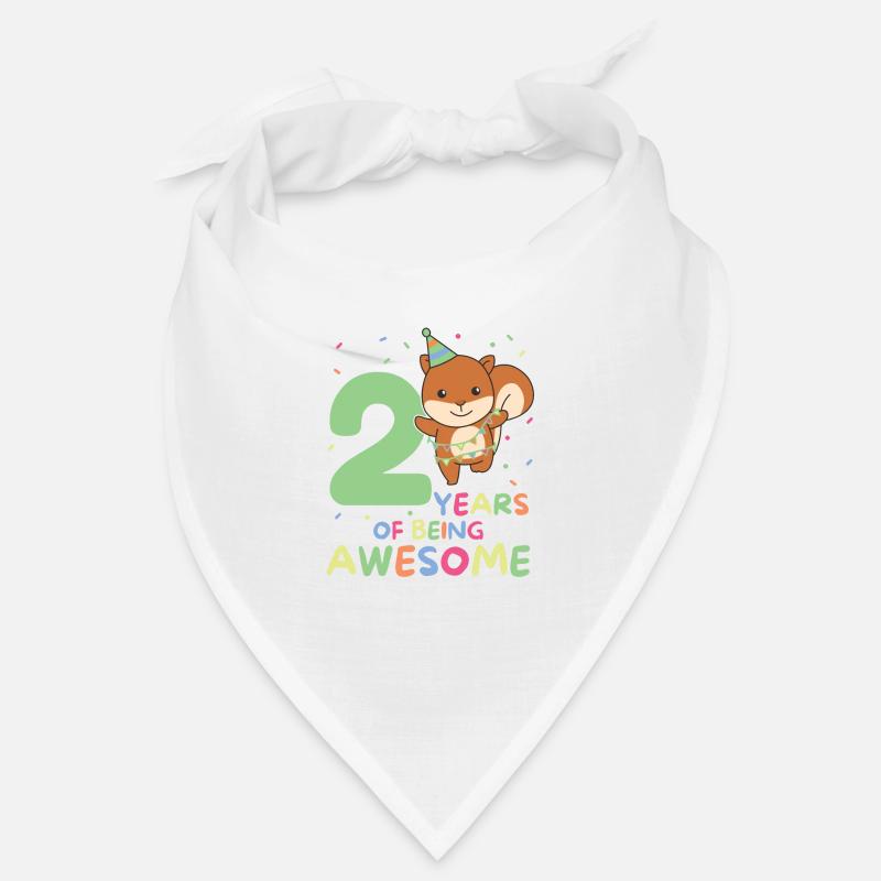 Squirrel for 2nd birthday children two years Bandana
