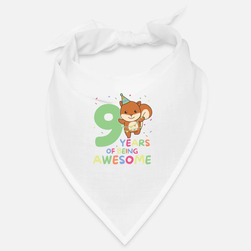 Squirrel for 9th birthday Children nine years Bandana