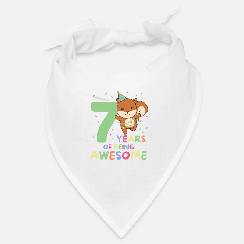 Squirrel for 7th birthday children seven years Bandana