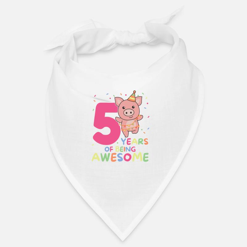 Cochon pour les 5 ans Enfants de cinq ans Bandana