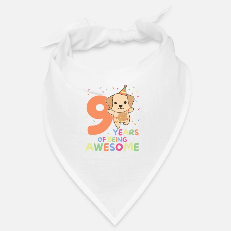 Labrador pour les enfants de 9e anniversaire de neuf ans Bandana