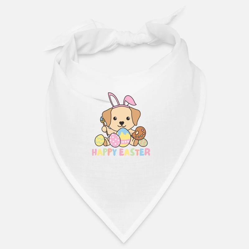 happy easter sweet Labrador Easter with Easter eggs Bandana