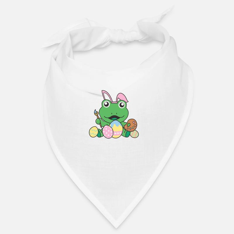 joyeuses Pâques douce grenouille Pâques avec œufs de Pâques Bandana