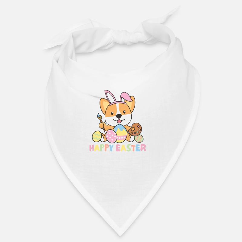 joyeuses Pâques doux corgi Pâques avec œufs de Pâques Bandana