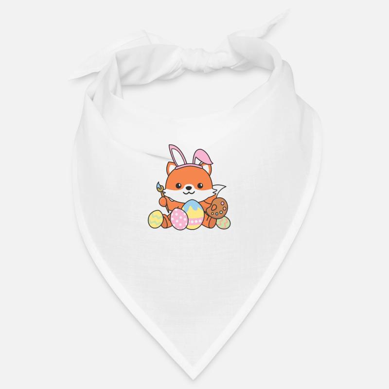 happy easter sweet fox Easter with Easter eggs Bandana