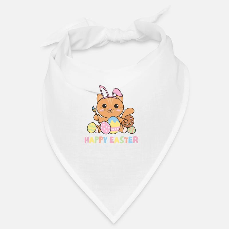 happy easter süßes Katze Ostern mit Ostereiern Bandana