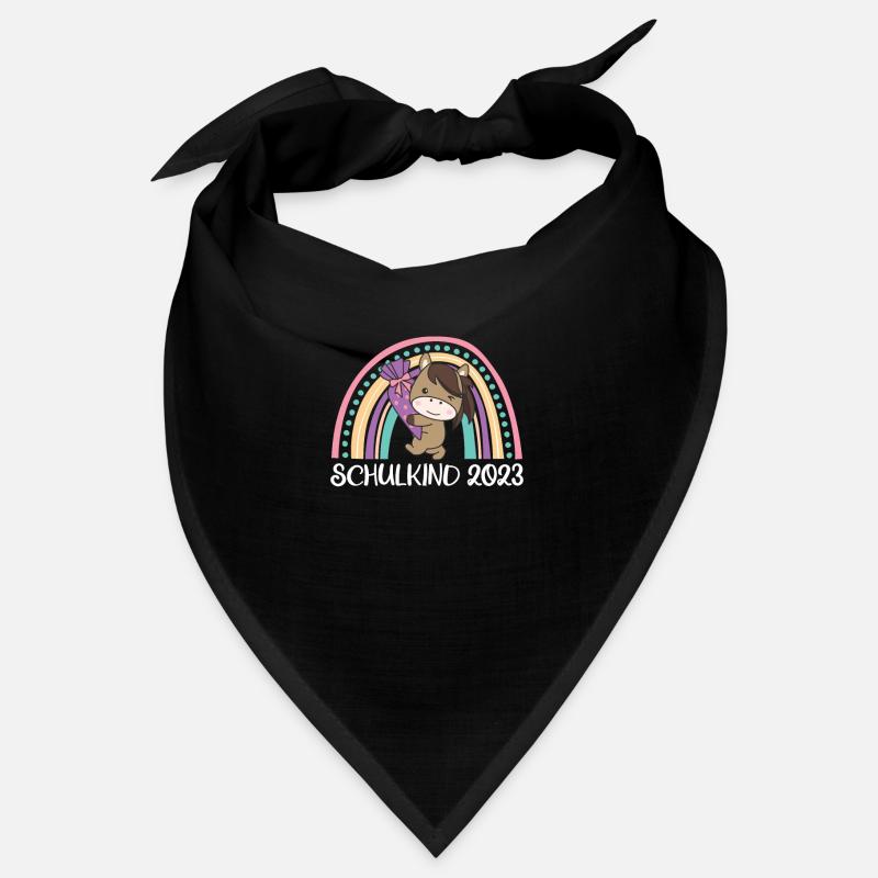 Schulkind 2023 Einschulung Pferd Schule Bandana