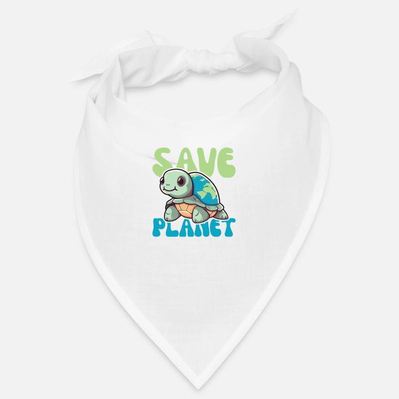 Turtle with earth environmental protection save the planet Bandana