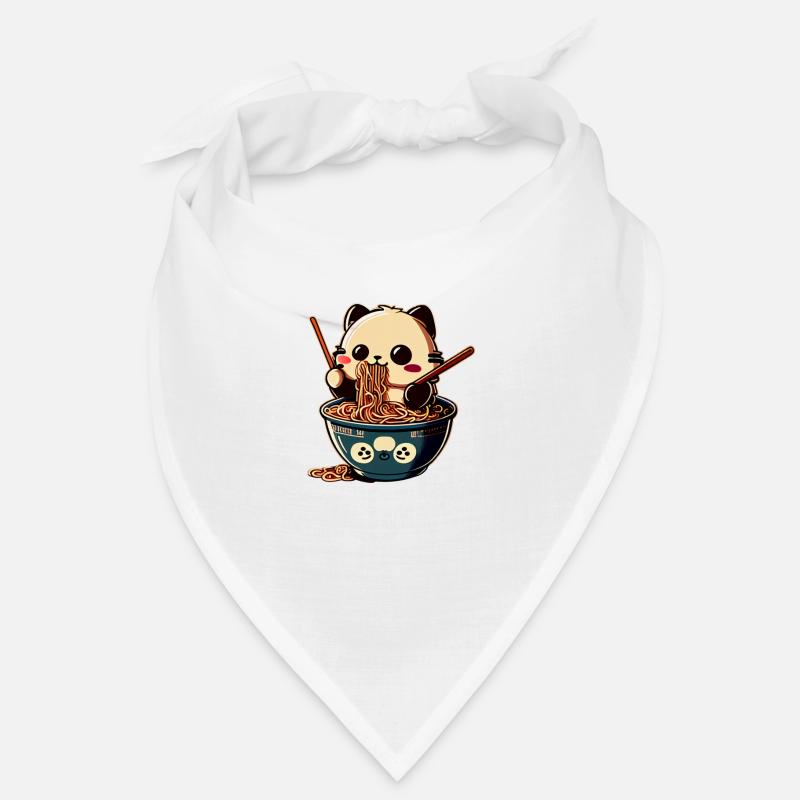 Mais d’abord ramen chat mignon mange ramen Bandana