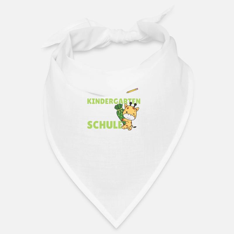 bye bye Kindergarten hallo Schule Giraffe - Bandana - Weiß