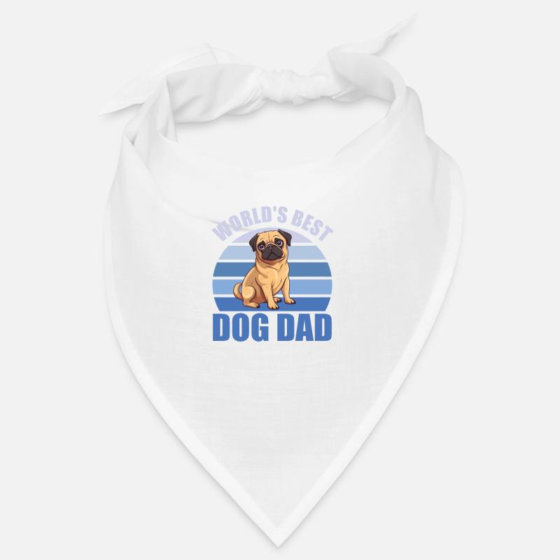 World's Best Dog Daddy Cute Pug Bandana
