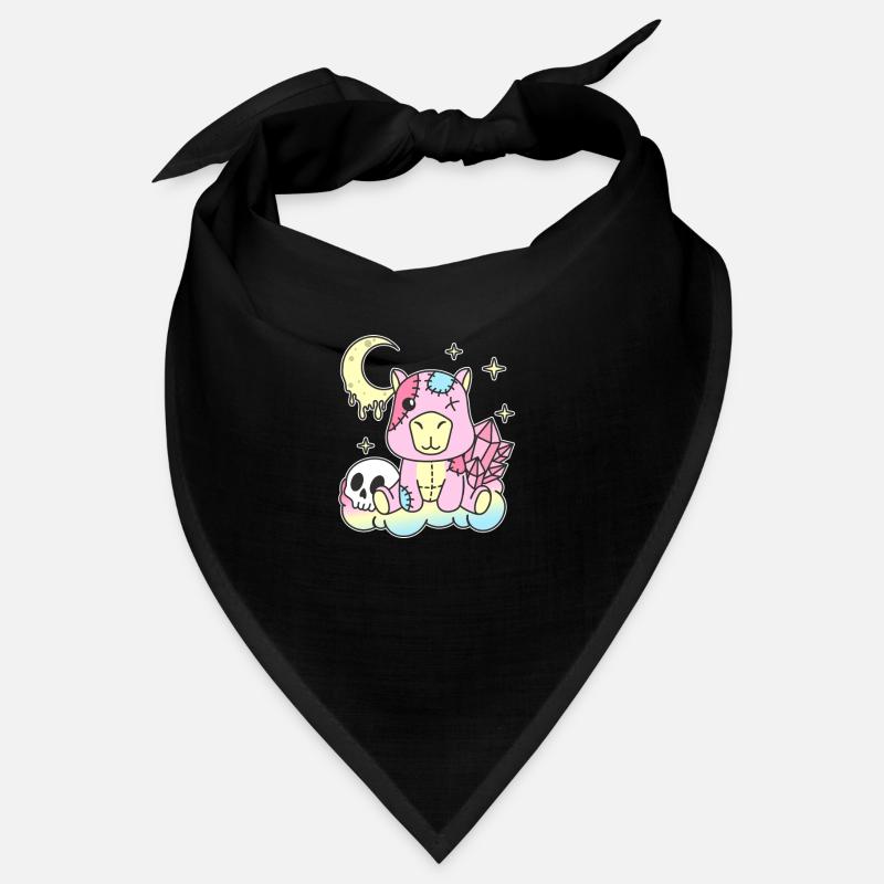 Kawaii Gothique Capybara Pastel Goth Bandana
