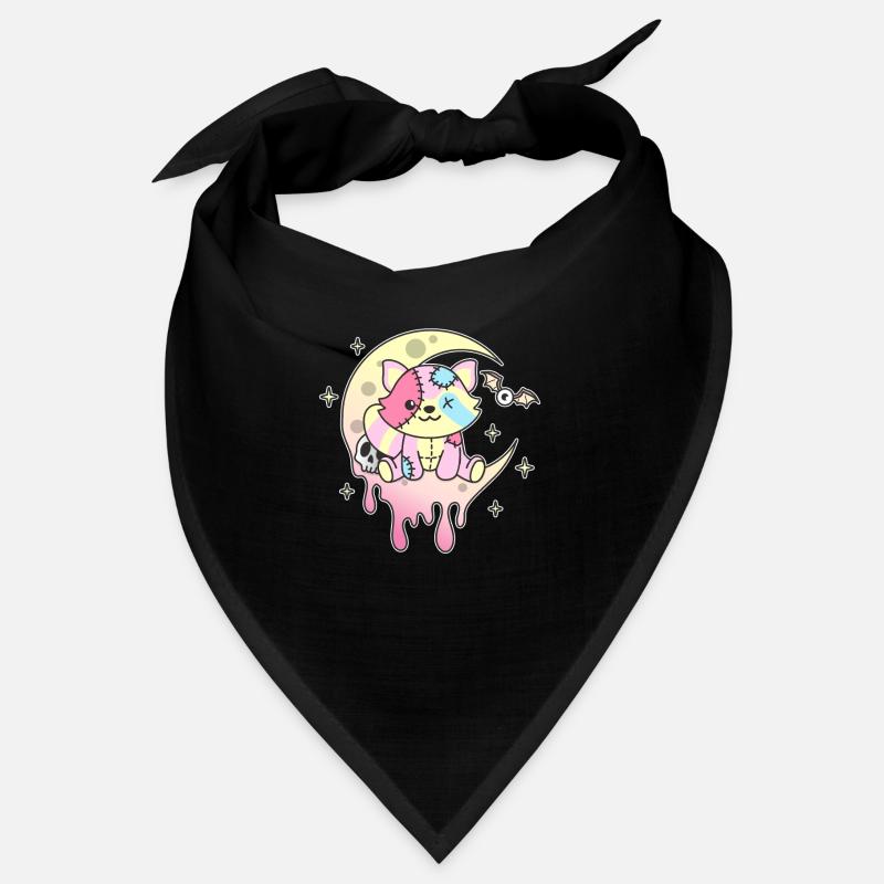 Kawaii Gothic Waschbär Pastellfarben Gothic Bandana