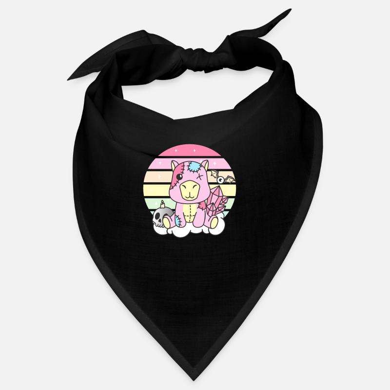Kawaii Gothic Capybara Pastel Gothic Goth Bandana