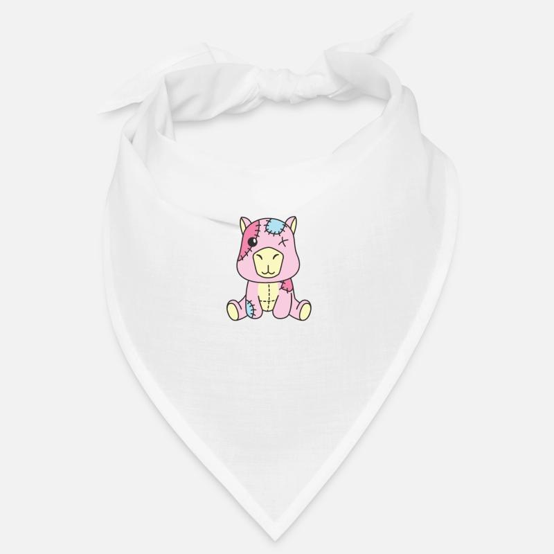 Kawaii Gothic Capybara Pastellfarben Gothic Goth - Bandana - Weiß