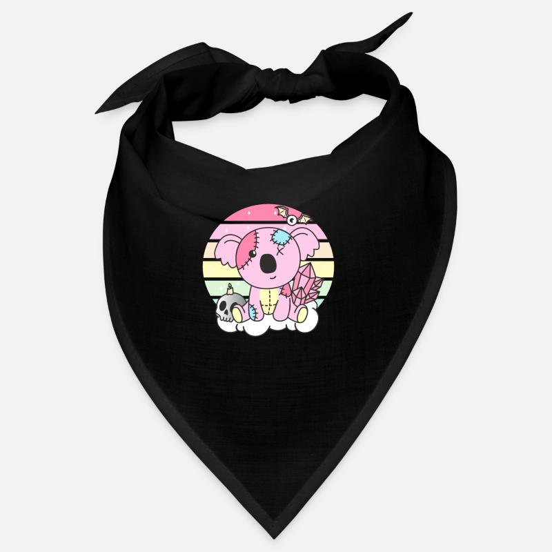 Kawaii Gothic Koala Pastellfarben Gothic Goth Bandana