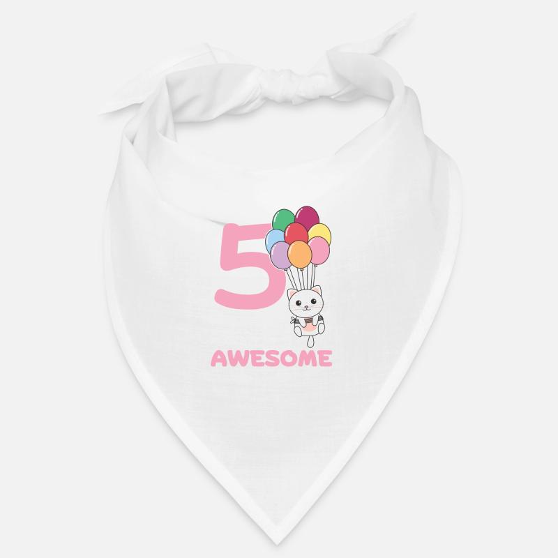 Cat for 5th birthday children five years old Bandana