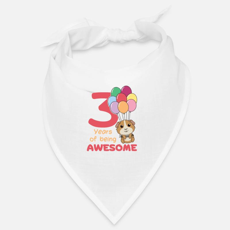Guinea pigs for 3rd birthday children three Bandana