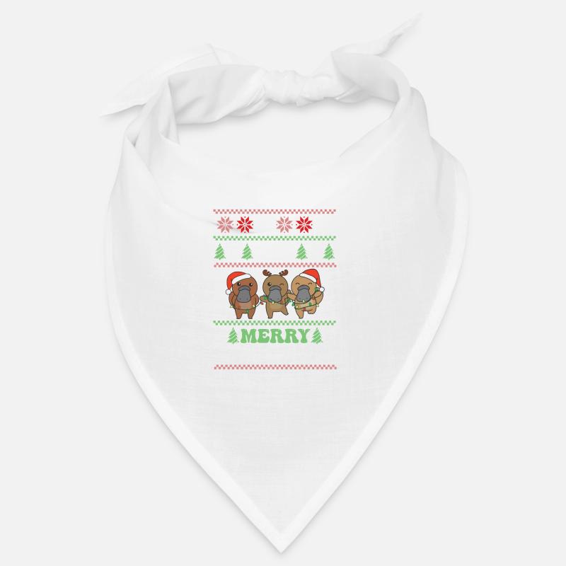 Joyeux Noël rétro laid ornithorynque de Noël Bandana