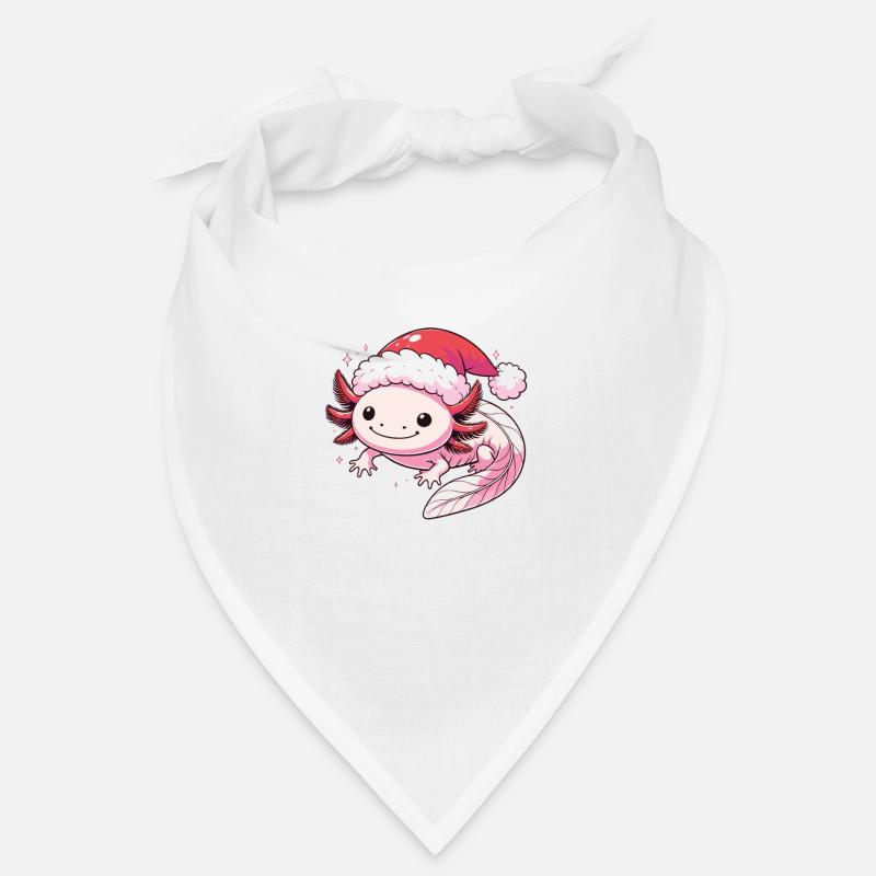 Axolotl Noël Axolotls mignons Joyeux Noël Bandana