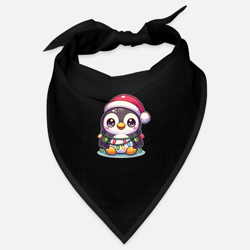 Weihnachtsmütze Weihnachten Lichterkette Pinguin Bandana