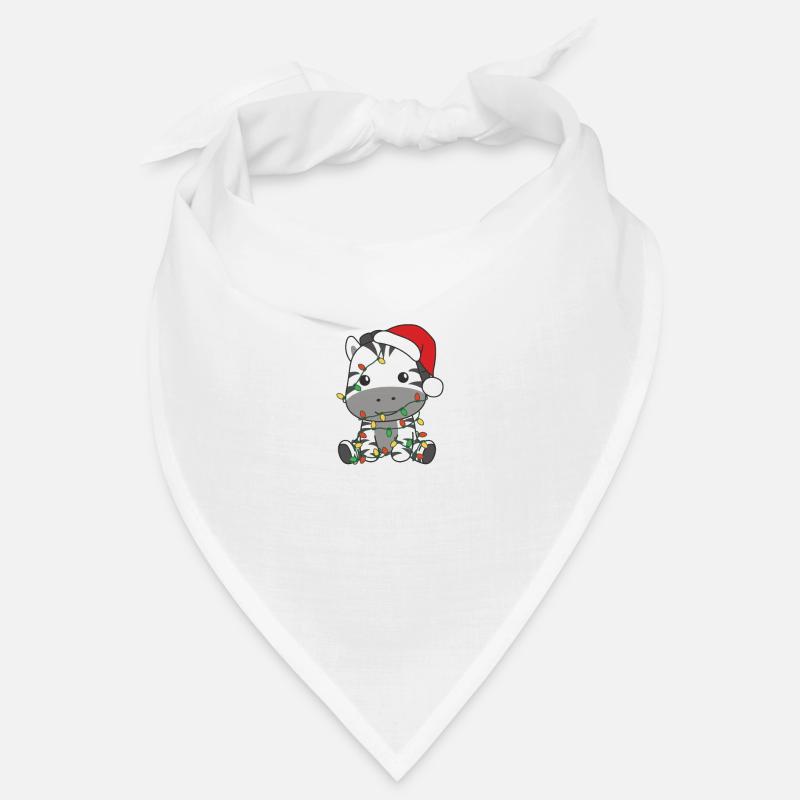 Zebra Christmas Winter Animals Zebra Bandana