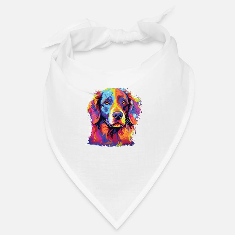 Wasserfarben Farbenfroher Brittany Spaniel Bandana