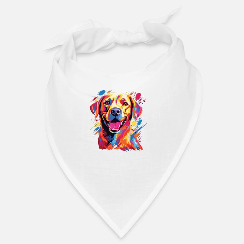 Aquarelle colorée Labrador Labbi Bandana