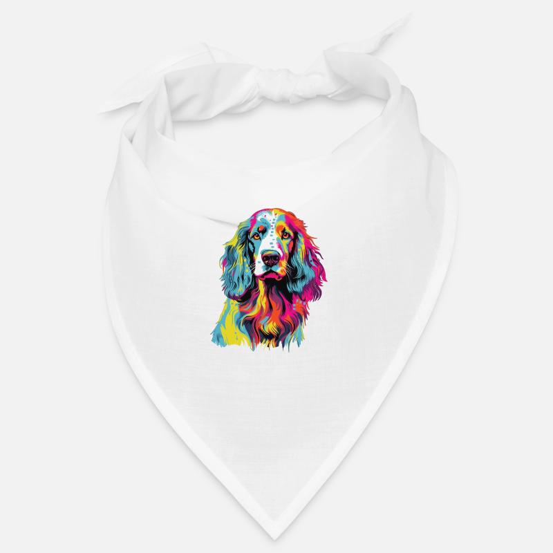 Wasserfarben Farbenfroher English Setter Bandana