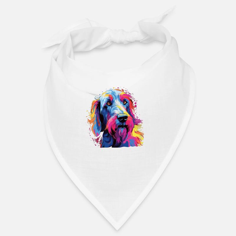 Aquarelle colorée Irish Wolfhound Bandana