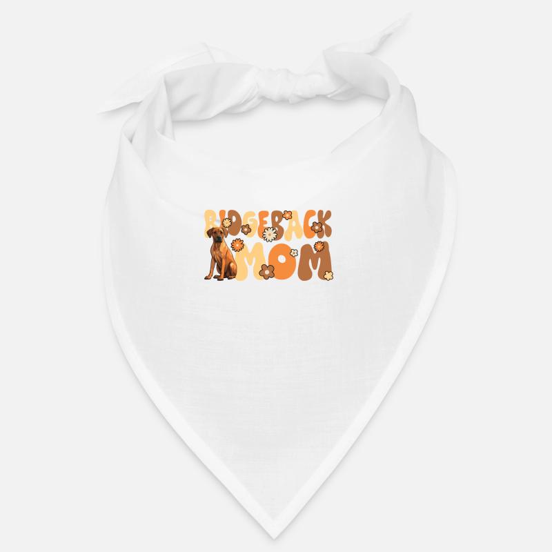 Rhodesian Ridgeback Groovy Ridgeback Mom - Bandana - white