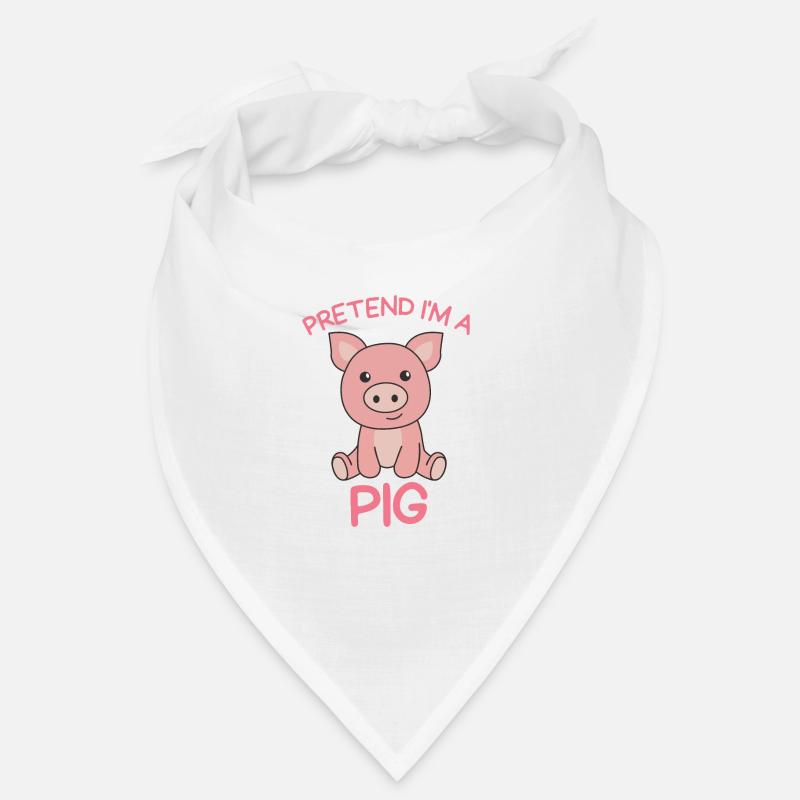 Stell dir vor ich bin ein Schwein Halloween - Bandana - Weiß