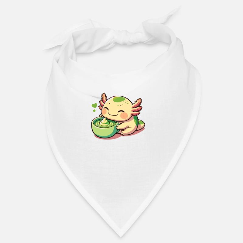 Matcha tea with Matcha Axolotl Bandana