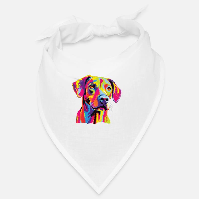 Aquarelle colorée Sloughi Bandana