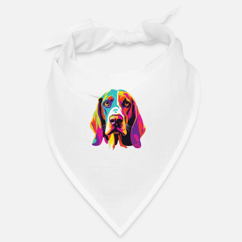 Wasserfarben Farbenfroher Treeing Walker Coonhound Bandana