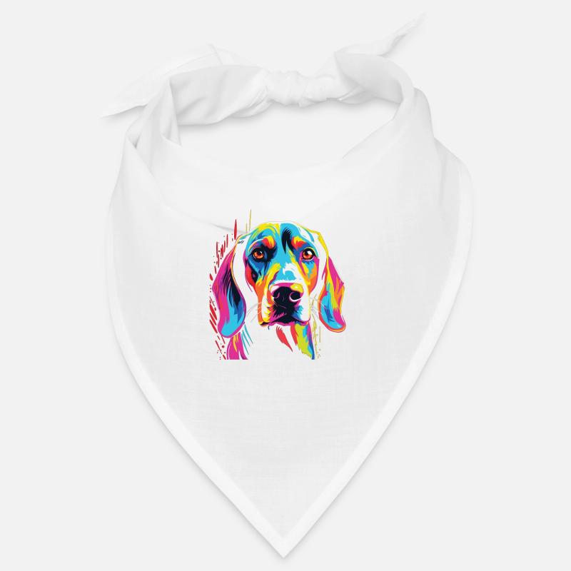 Wasserfarben Farbenfroher Treeing Walker Coonhound Bandana