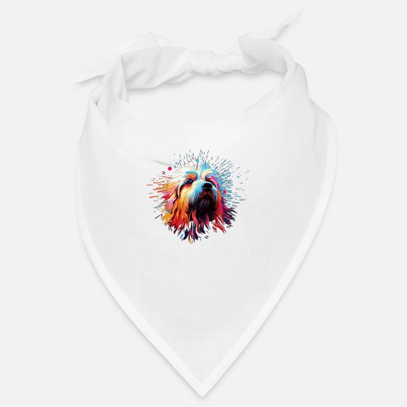 Aquarelle colorée Komondor Bandana