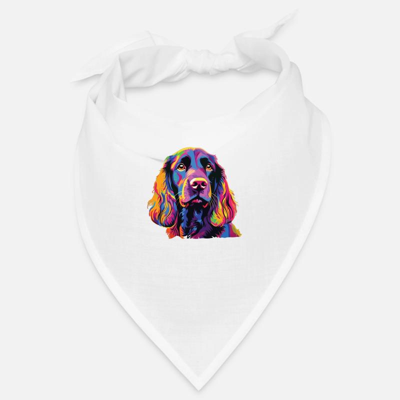 Wasserfarben Farbenfroher Field Spaniel Bandana