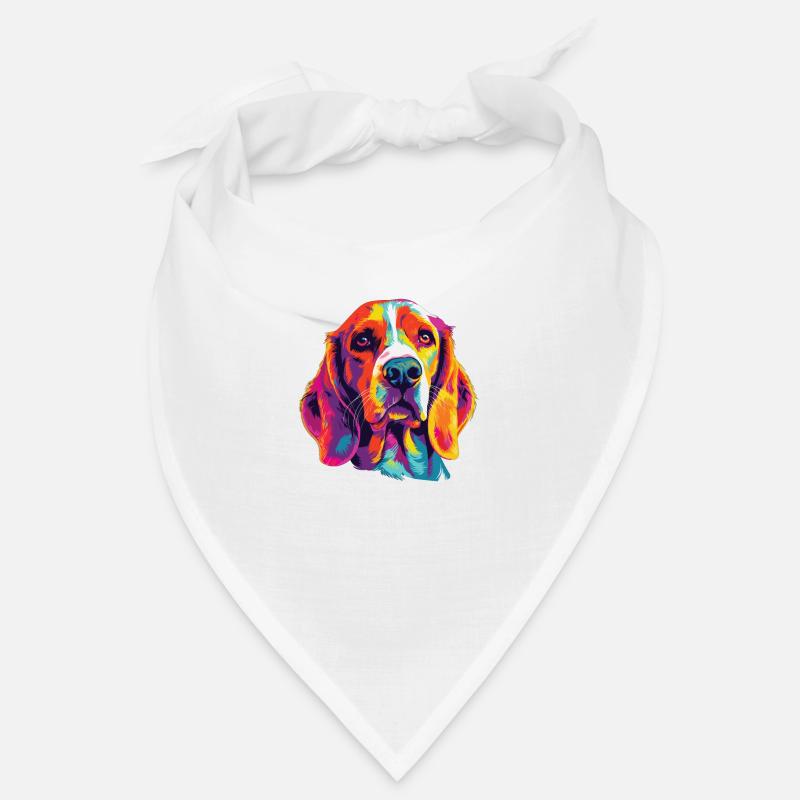 Aquarelle colorée Beagle Harrier Bandana