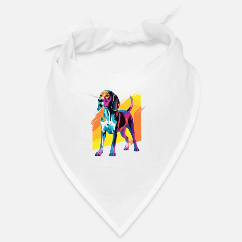 Wasserfarben Farbenfroher Treeing Walker Coonhound Bandana