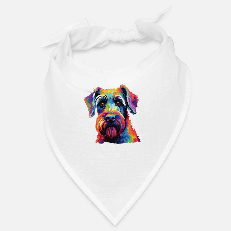 Wasserfarben Farbenfroher Standard Schnauzer Bandana